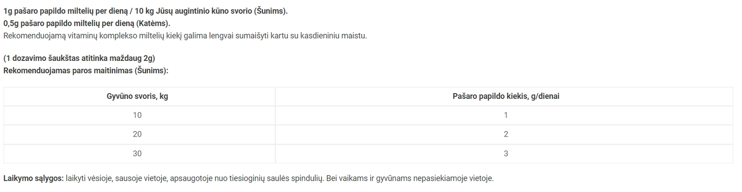 Reavet vitaminų kompleksas šunims ir katėms, milteliai 300g